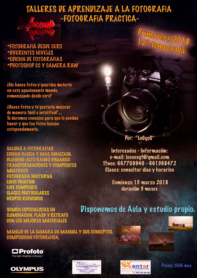 Cartel talleres foto 2018-PRIMAVERA